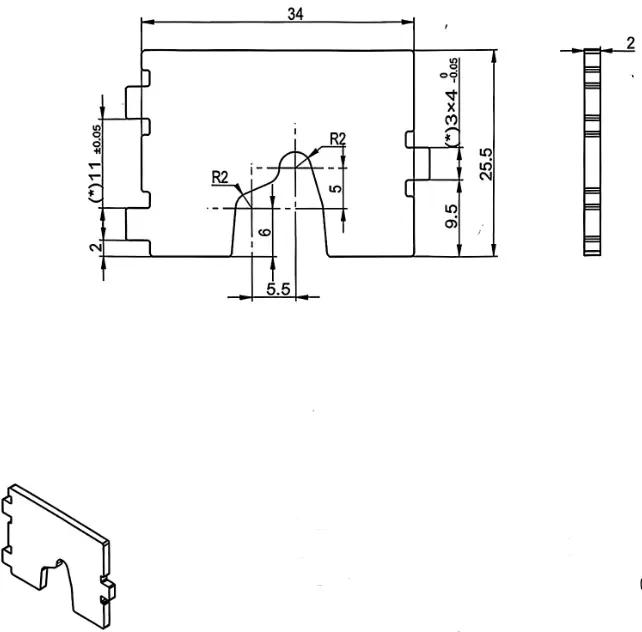 Arc-extinguishing grid plate 3